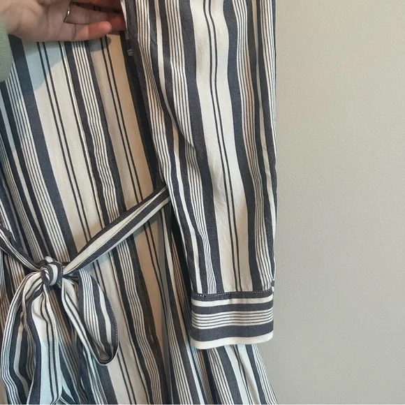 Banana Republic Grey & White Striped Shirt Dress Women’s Size 6, Business Casual - Picture 6 of 12